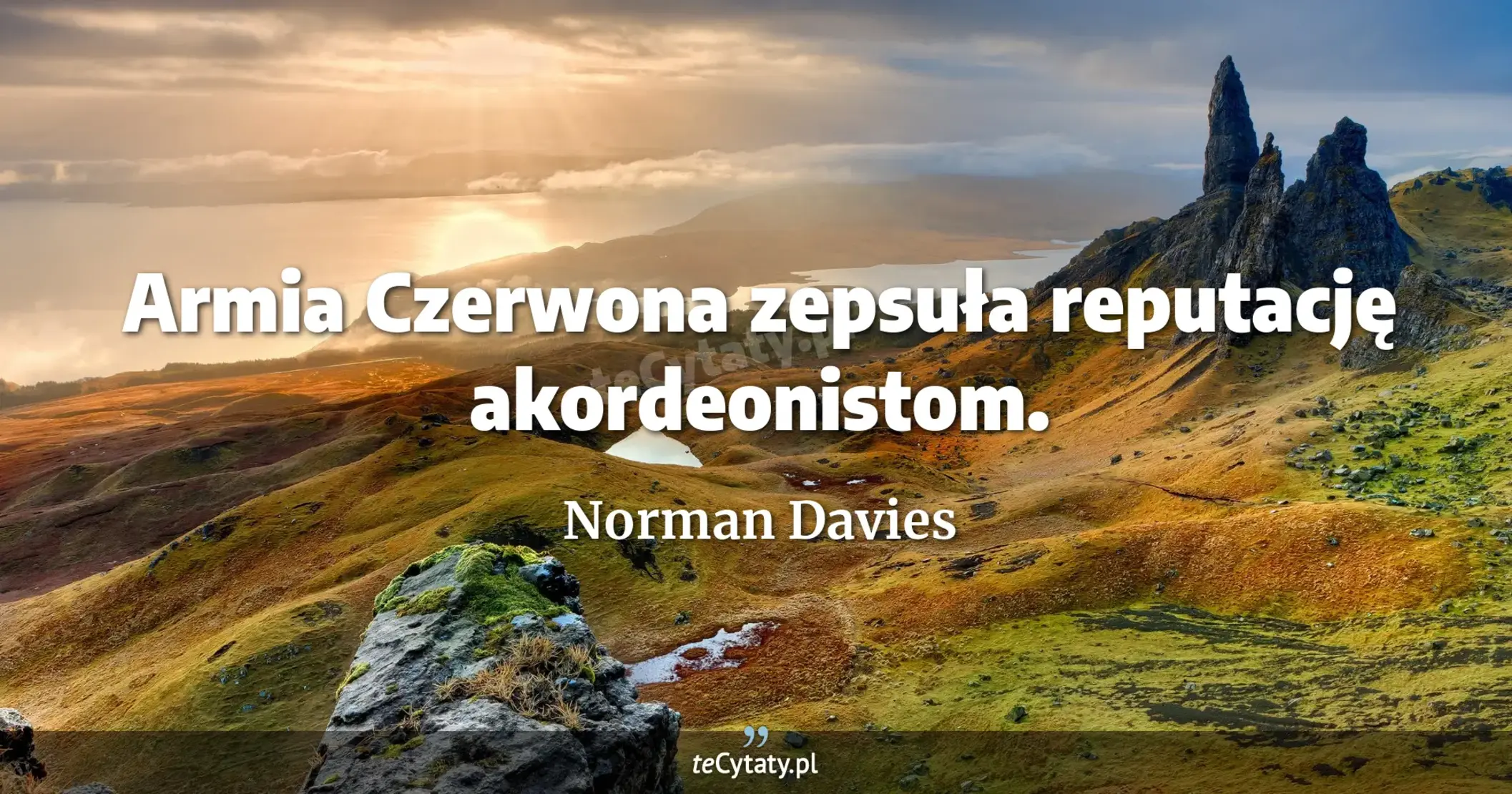 Armia Czerwona zepsuła reputację akordeonistom. - Norman Davies