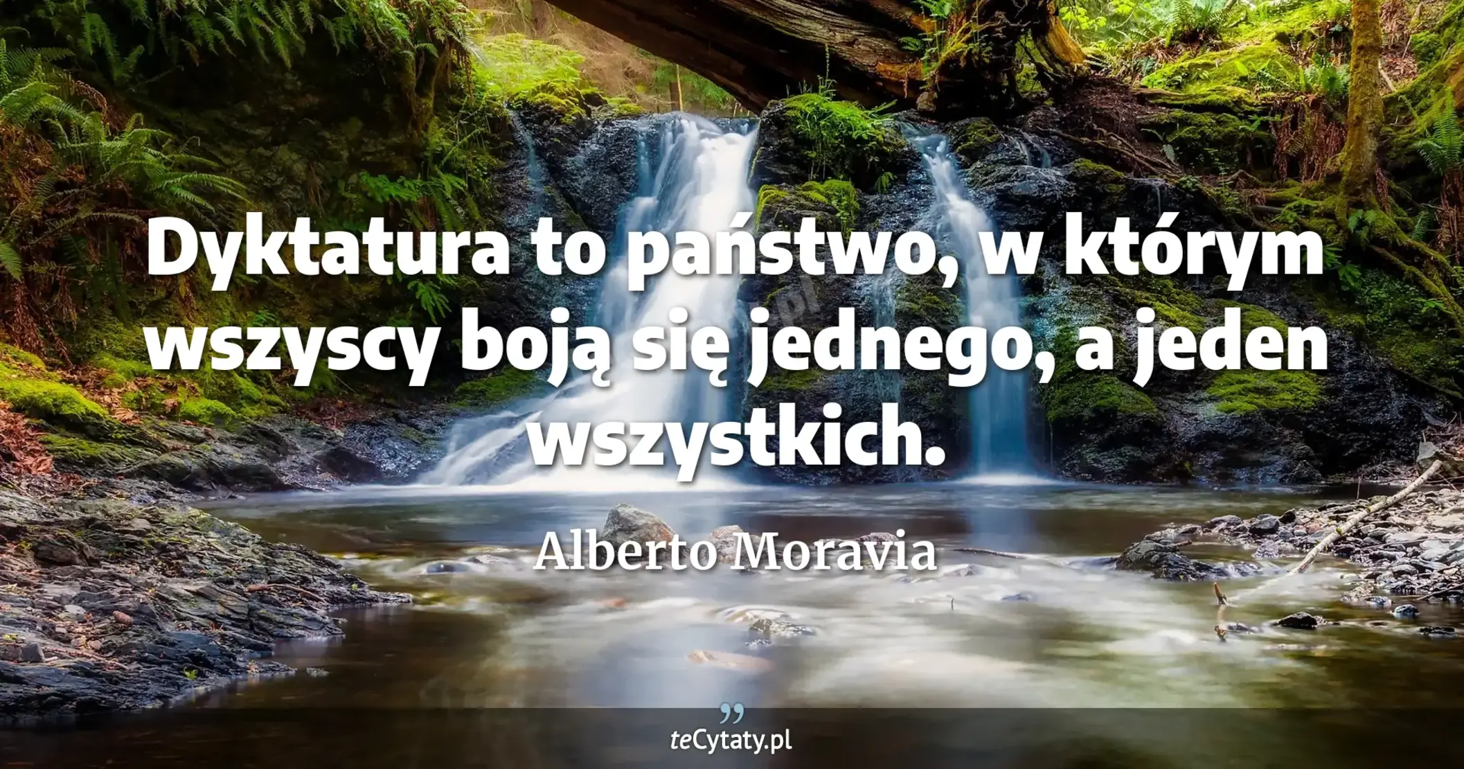 Dyktatura to państwo, w którym wszyscy boją się jednego, a jeden wszystkich. - Alberto Moravia