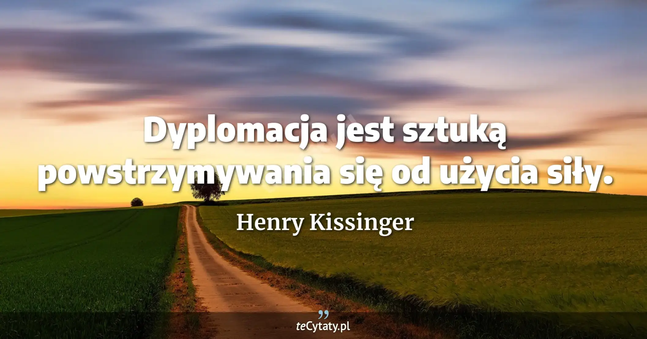 Dyplomacja jest sztuką powstrzymywania się od użycia siły. - Henry Kissinger