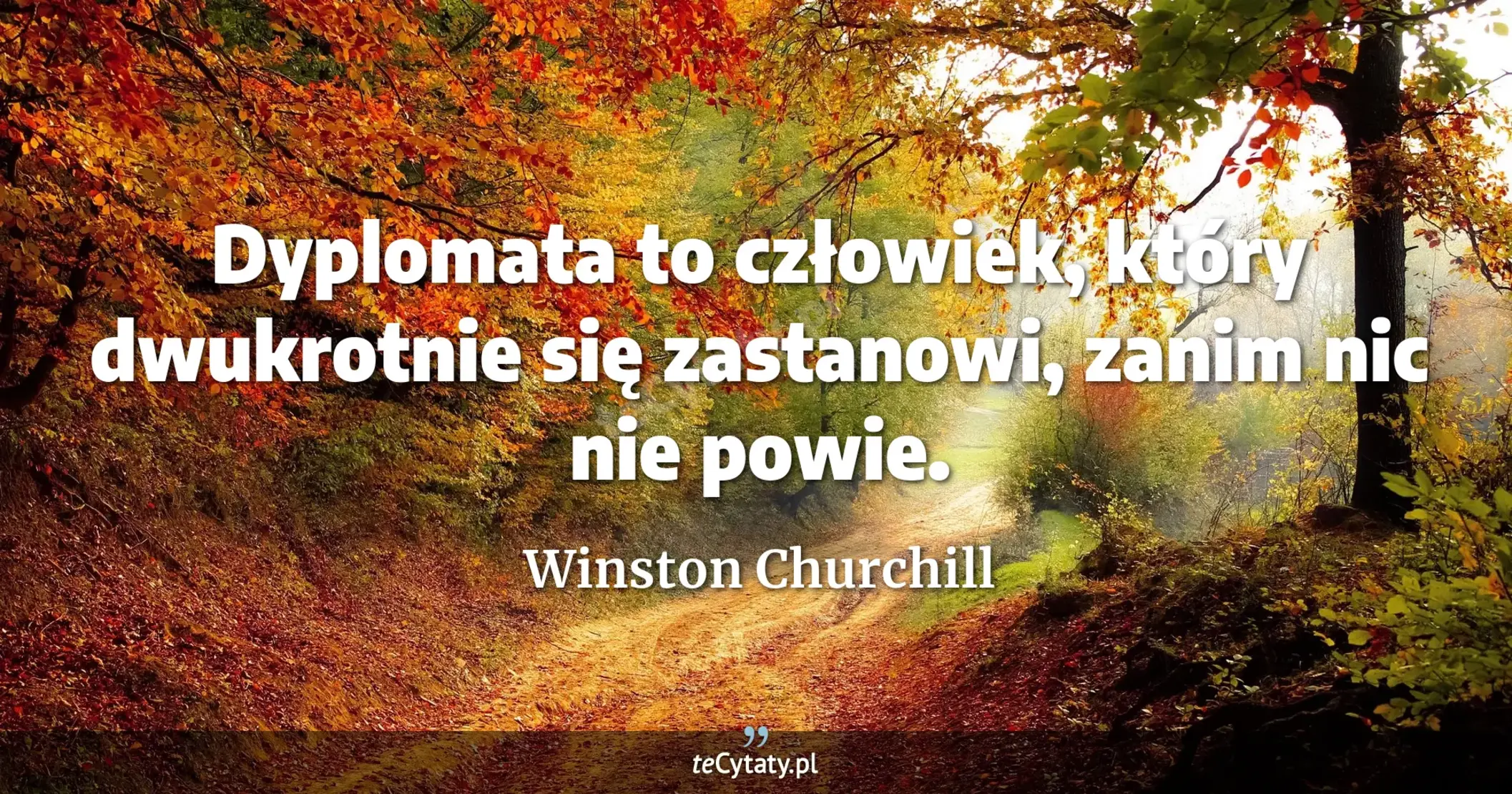 Dyplomata to człowiek, który dwukrotnie się zastanowi, zanim nic nie powie. - Winston Churchill