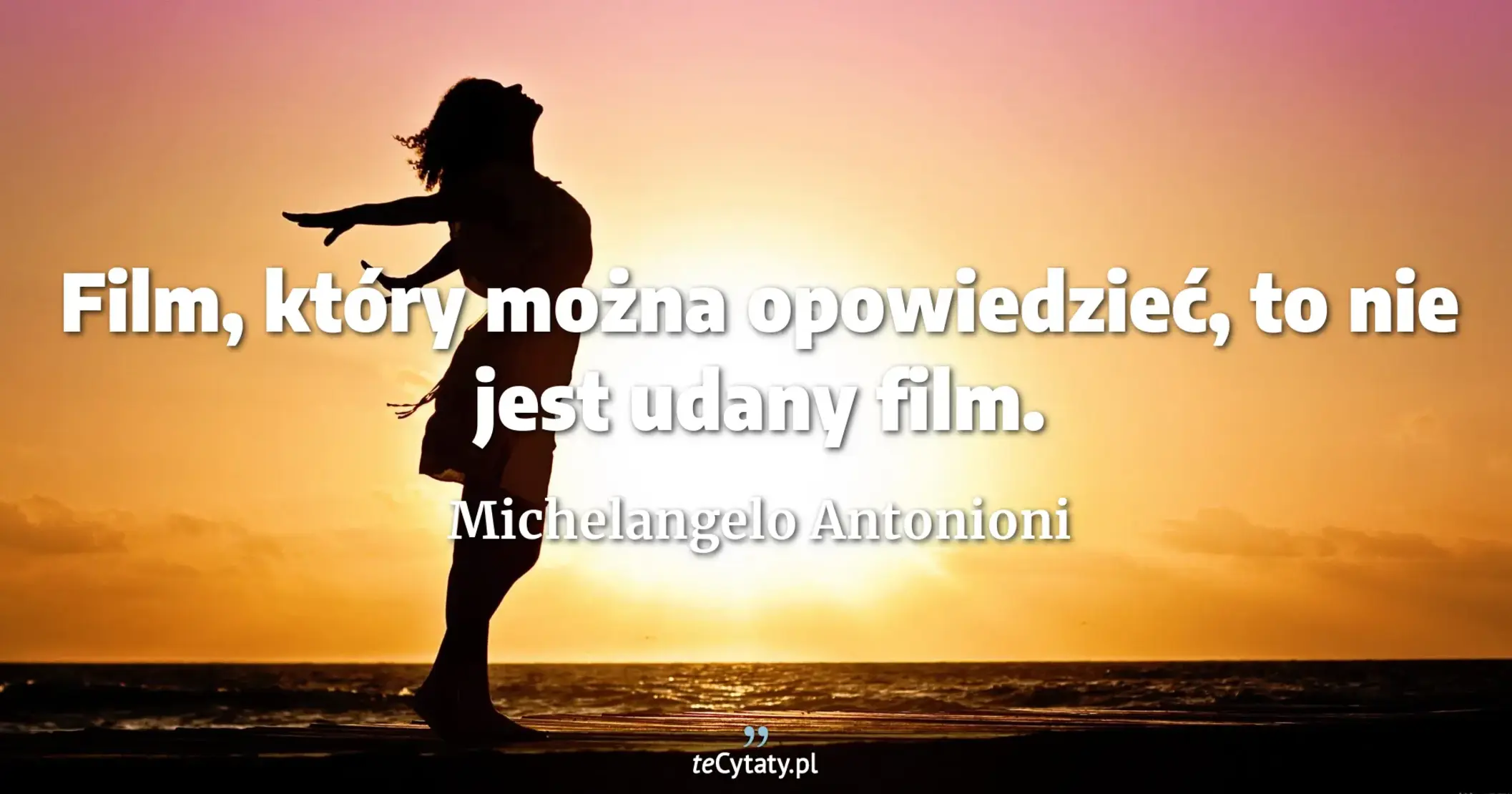 Film, który można opowiedzieć, to nie jest udany film. - Michelangelo Antonioni