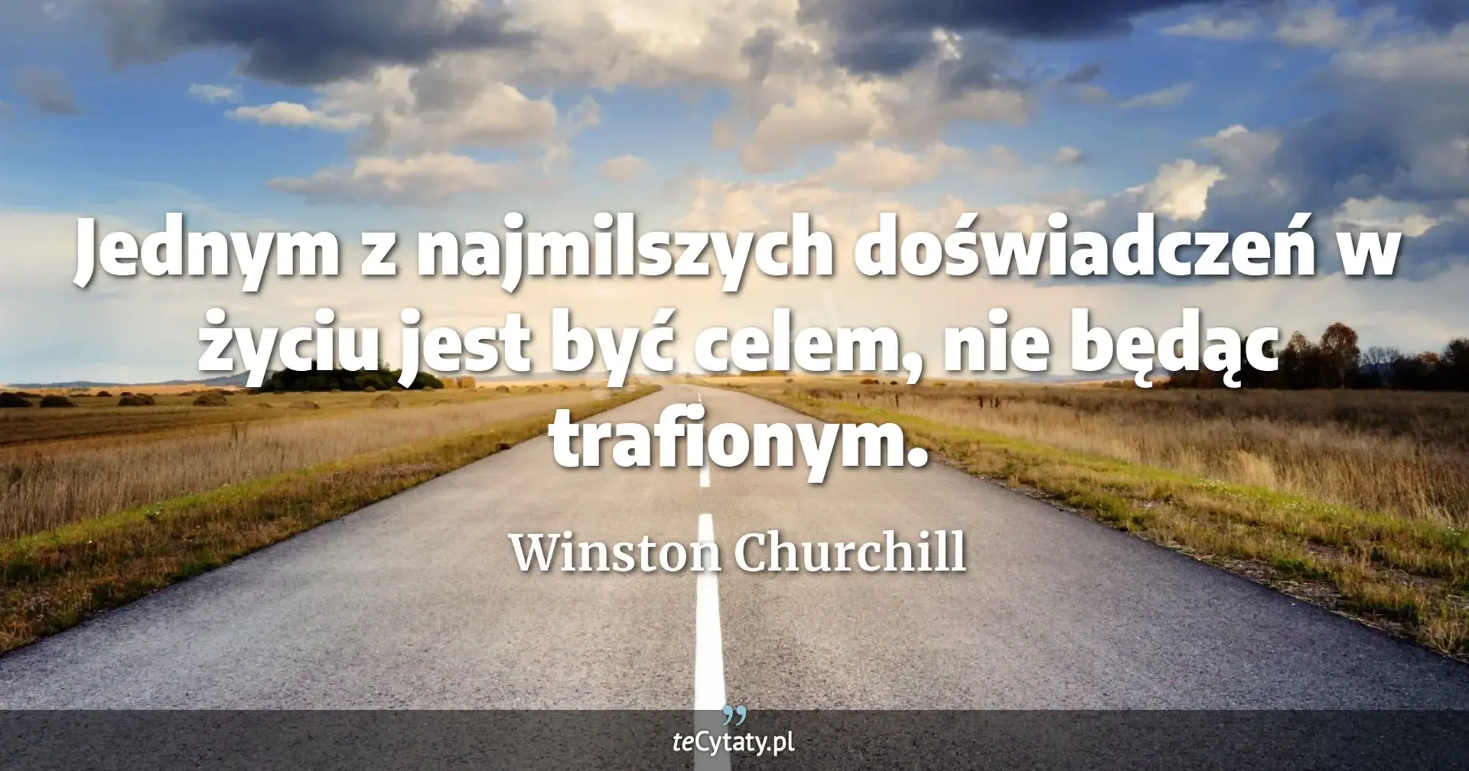 Jednym z najmilszych doświadczeń w życiu jest być celem, nie będąc trafionym. - Winston Churchill