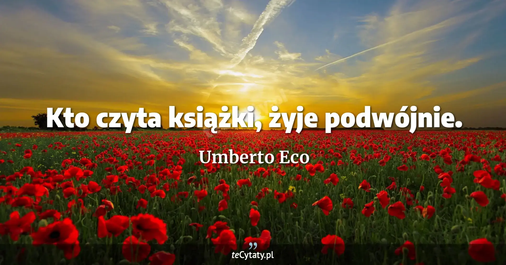 Kto czyta książki, żyje podwójnie. - Umberto Eco