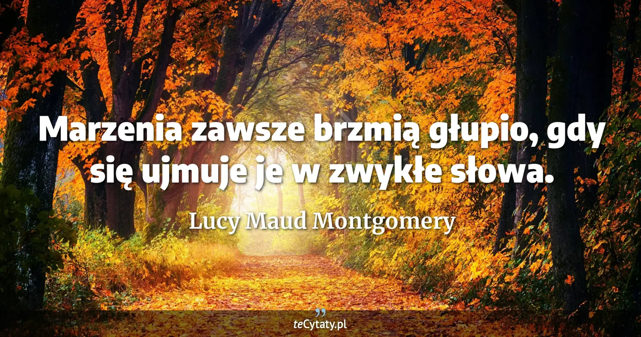Marzenia zawsze brzmią głupio, gdy się ujmuje je w zwykłe słowa. - Lucy Maud Montgomery