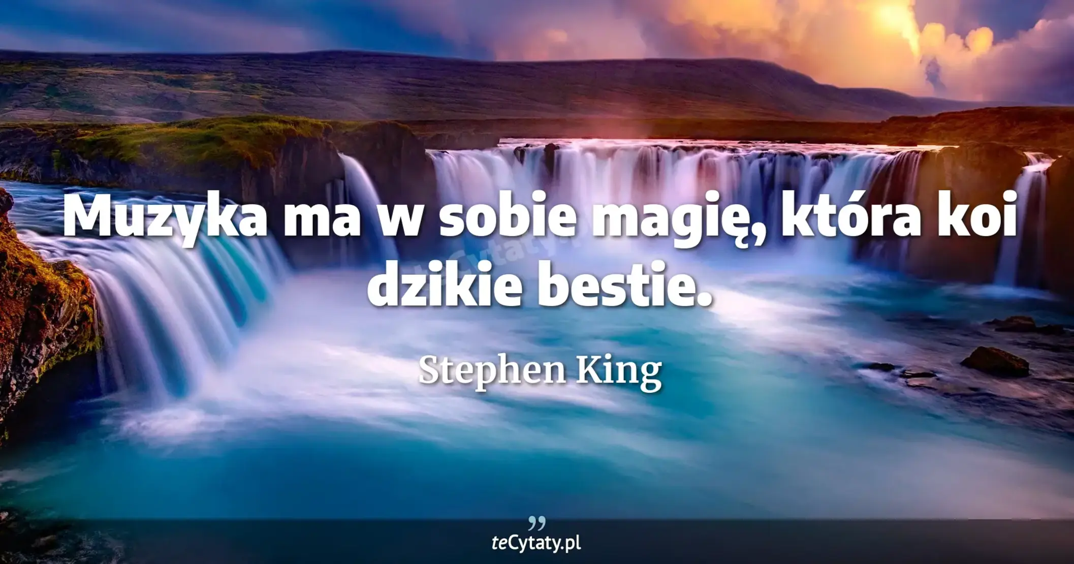 Muzyka ma w sobie magię, która koi dzikie bestie. - Stephen King
