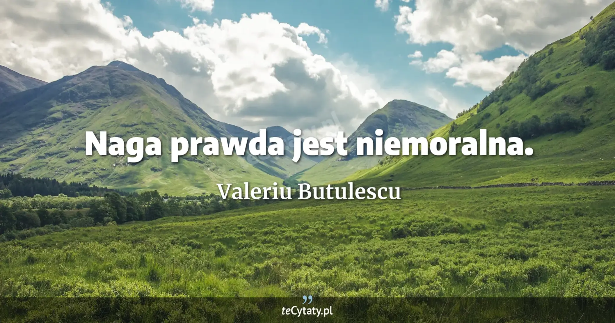 Naga prawda jest niemoralna. - Valeriu Butulescu