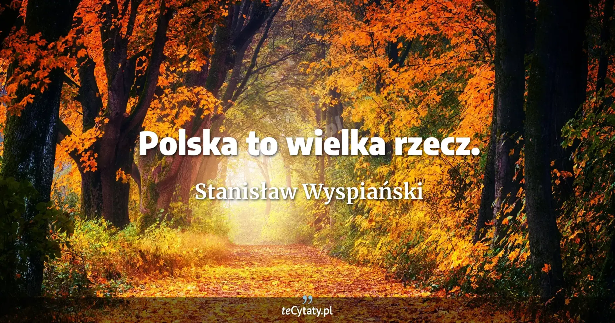 Polska to wielka rzecz. - Stanisław Wyspiański