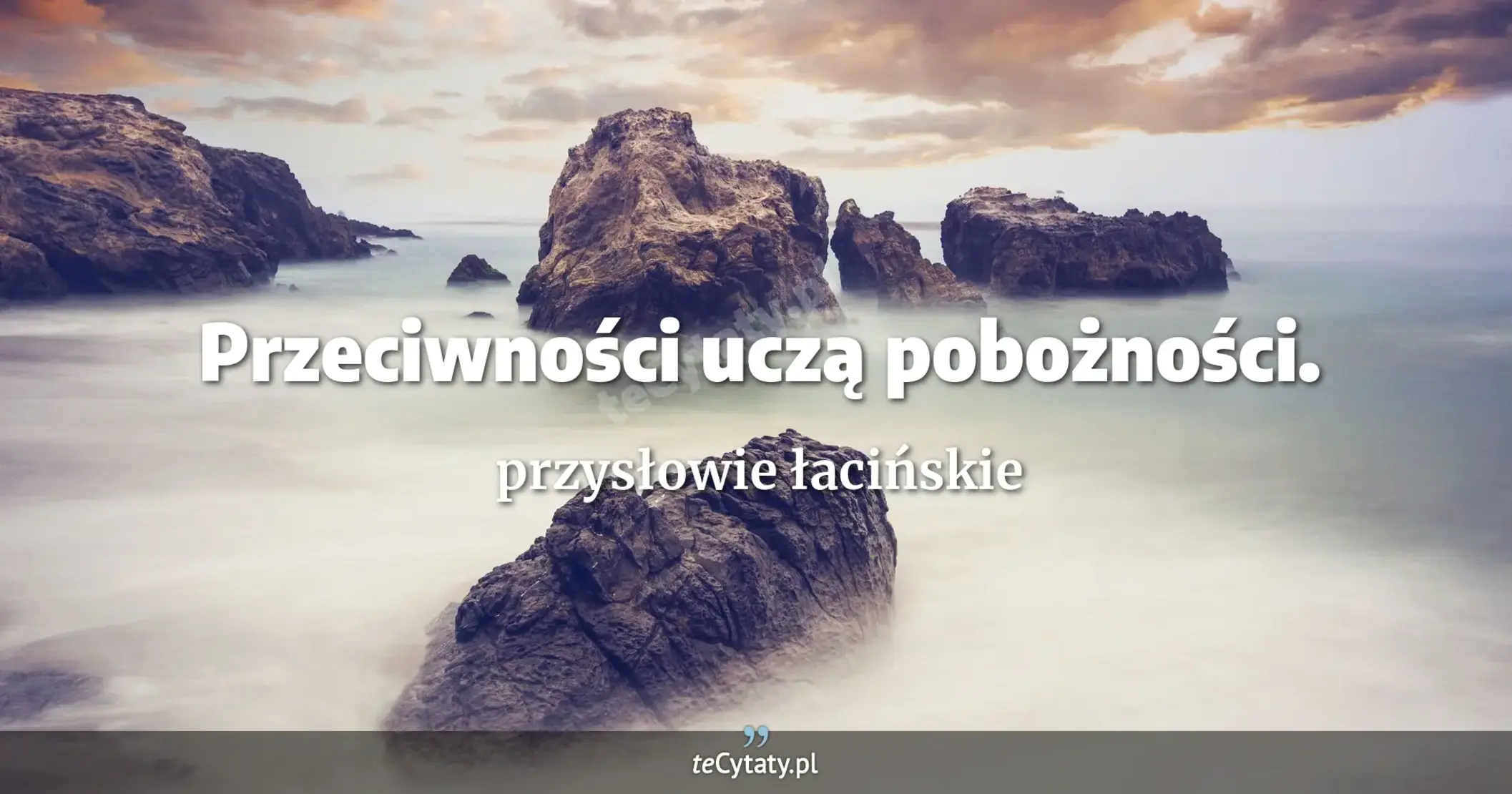 Przeciwności uczą pobożności. - przysłowie łacińskie