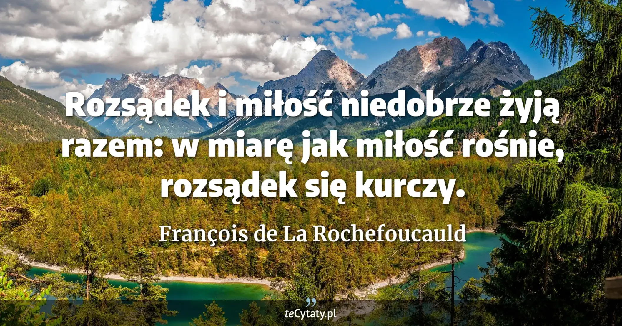 Rozsądek i miłość niedobrze żyją razem: w miarę jak miłość rośnie, rozsądek się kurczy. - François de La Rochefoucauld