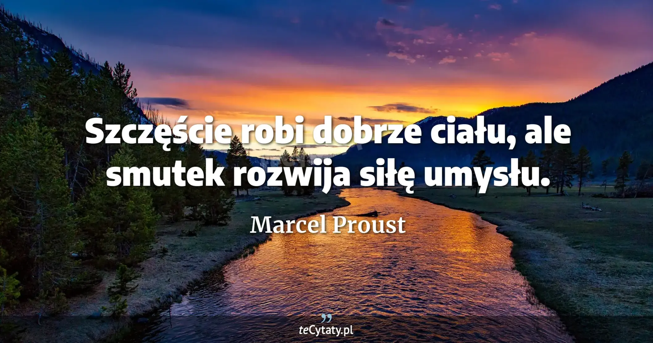 Szczęście robi dobrze ciału, ale smutek rozwija siłę umysłu. - Marcel Proust