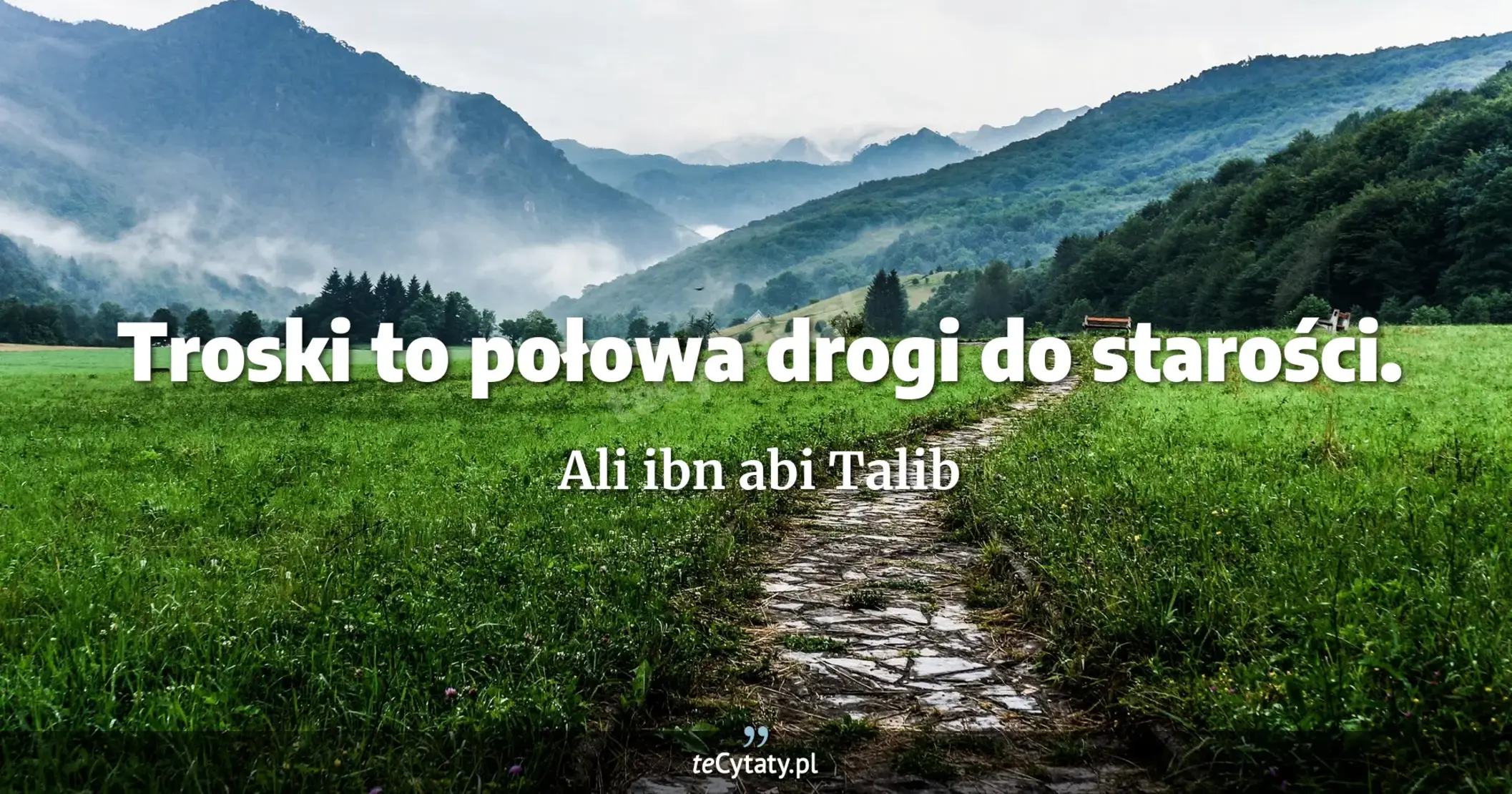 Troski to połowa drogi do starości. - Ali ibn abi Talib