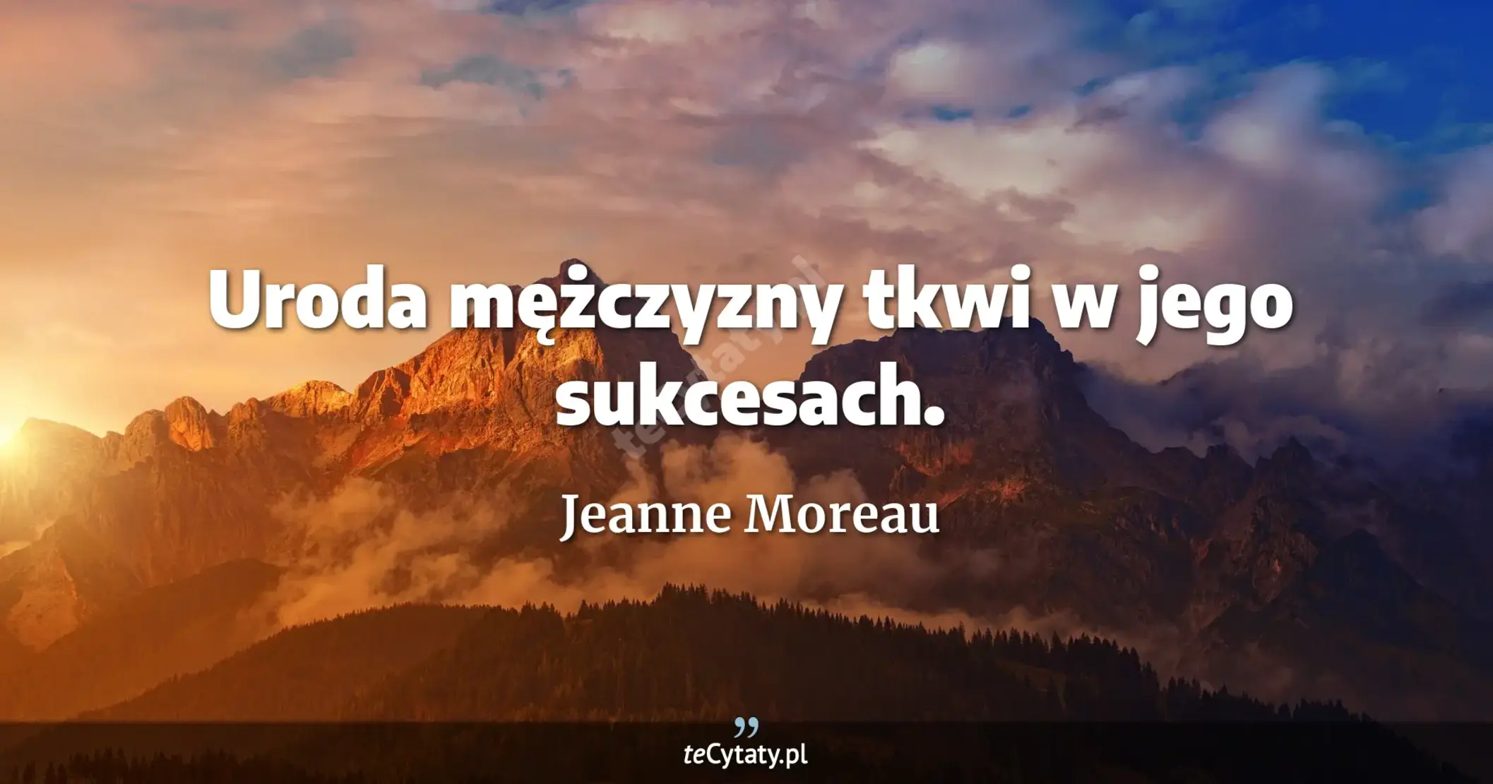Uroda mężczyzny tkwi w jego sukcesach. - Jeanne Moreau