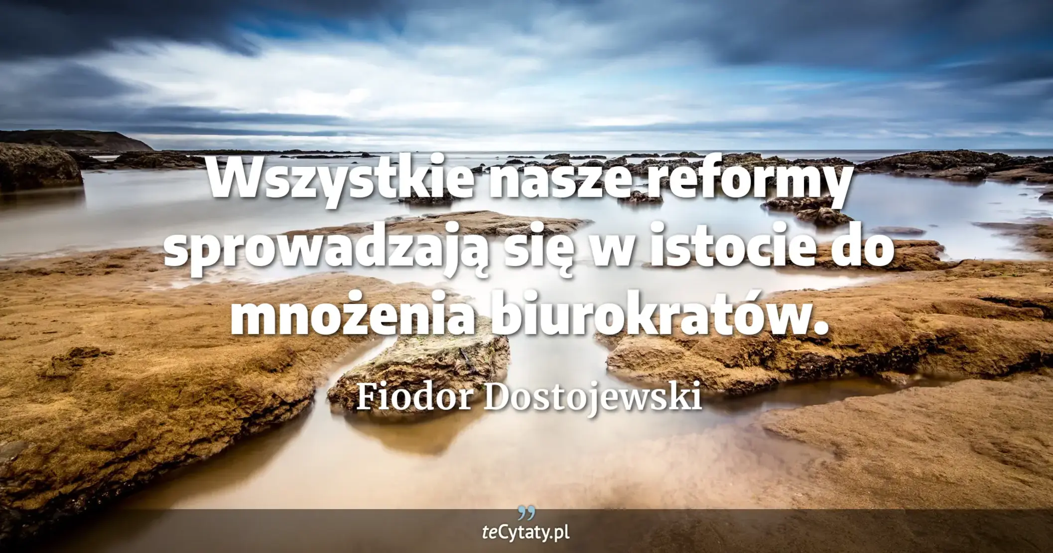 Wszystkie nasze reformy sprowadzają się w istocie do mnożenia biurokratów. - Fiodor Dostojewski