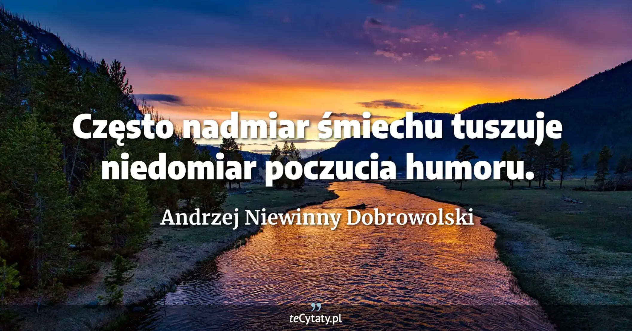 Często nadmiar śmiechu tuszuje niedomiar poczucia humoru. - Andrzej Niewinny Dobrowolski