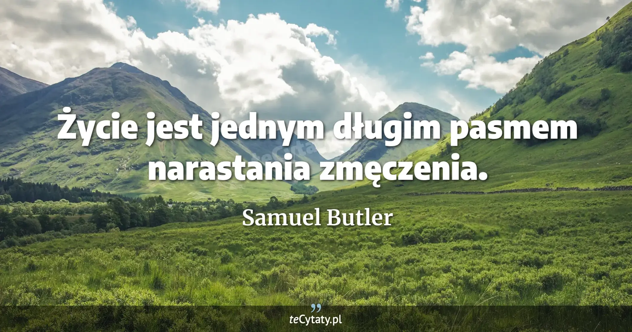 Życie jest jednym długim pasmem narastania zmęczenia. - Samuel Butler