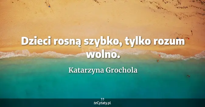 Katarzyna Grochola - zobacz cytat
