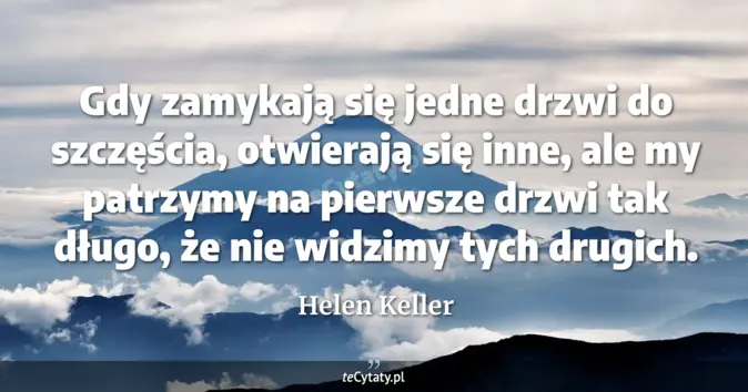Helen Keller - zobacz cytat