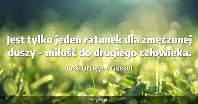Jose Ortega y Gasset - zobacz cytat