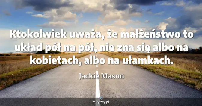 Jackie Mason - zobacz cytat