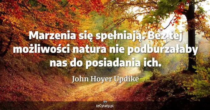 John Hoyer Updike - zobacz cytat