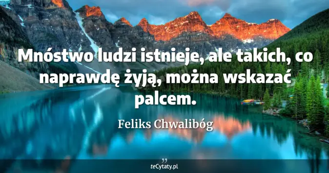 Feliks Chwalibóg - zobacz cytat