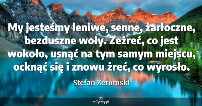 Stefan Żeromski - zobacz cytat