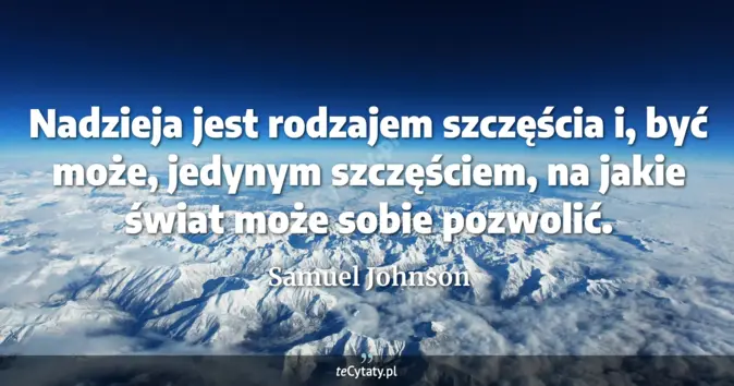 Samuel Johnson - zobacz cytat