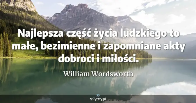 William Wordsworth - zobacz cytat