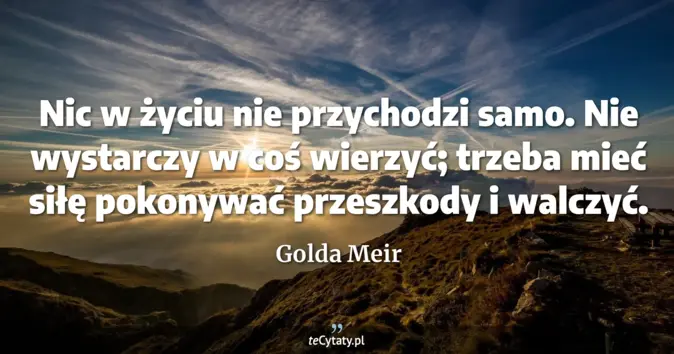 Golda Meir - zobacz cytat