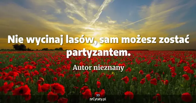 Autor nieznany - zobacz cytat