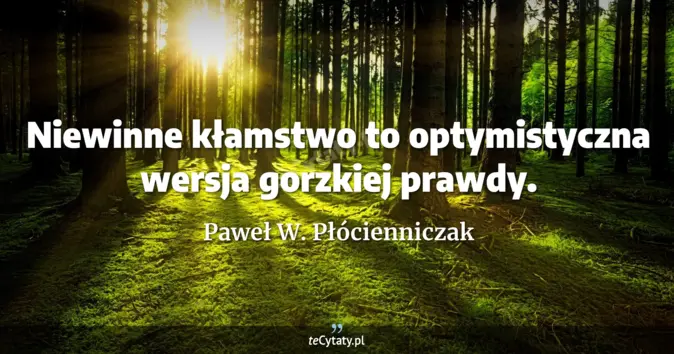 Paweł W. Płócienniczak - zobacz cytat