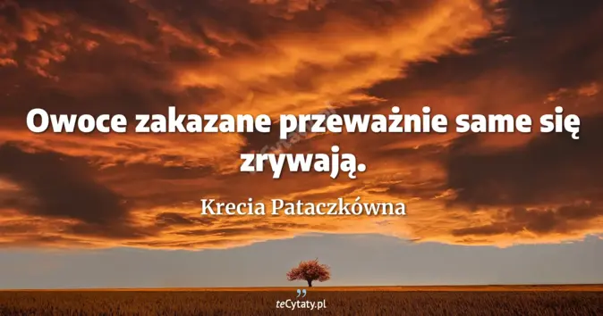 Krecia Pataczkówna - zobacz cytat