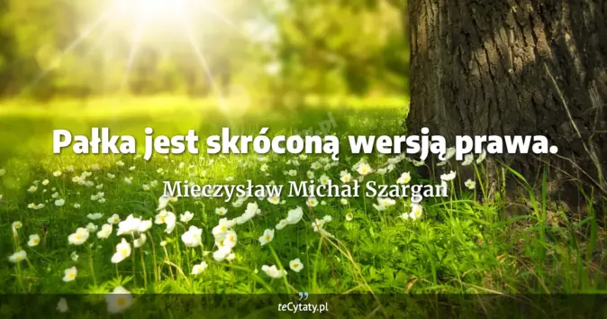 Mieczysław Michał Szargan - zobacz cytat