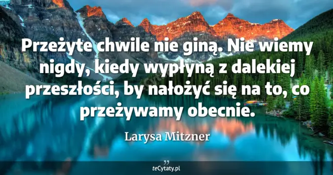 Larysa Mitzner - zobacz cytat