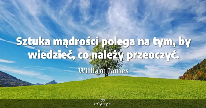 William James - zobacz cytat