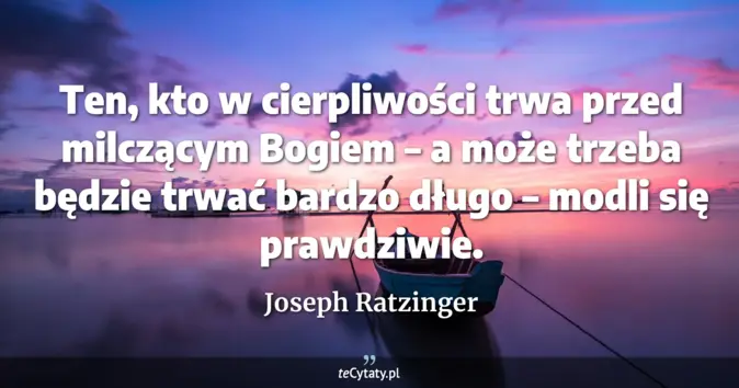 Joseph Ratzinger - zobacz cytat