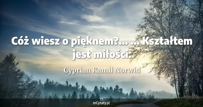 Cyprian Kamil Norwid - zobacz cytat
