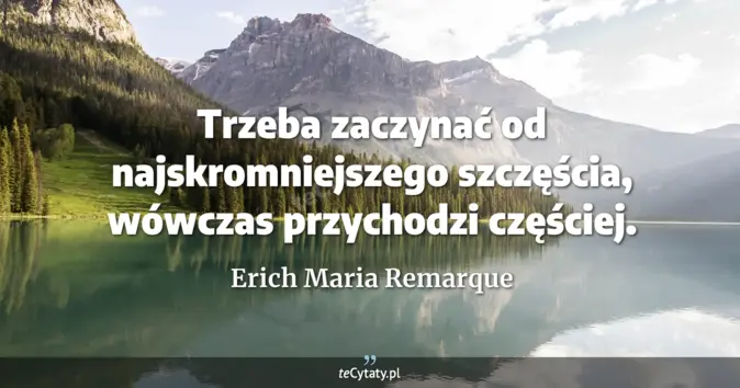 Erich Maria Remarque - zobacz cytat