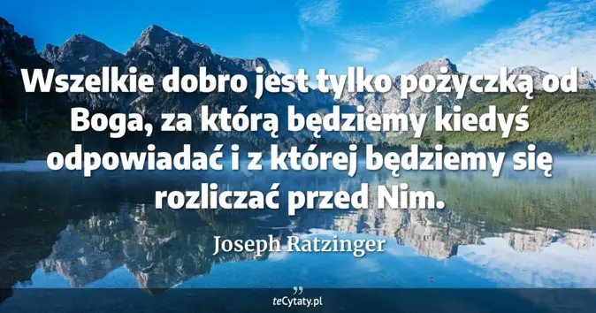 Joseph Ratzinger - zobacz cytat