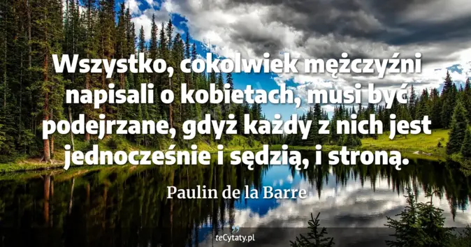 Paulin de la Barre - zobacz cytat