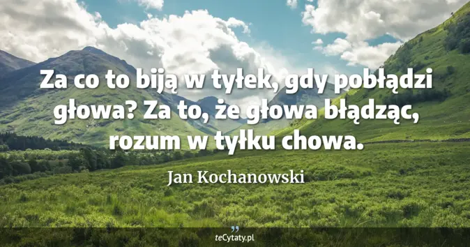 Jan Kochanowski - zobacz cytat