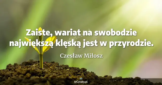 Czesław Miłosz - zobacz cytat