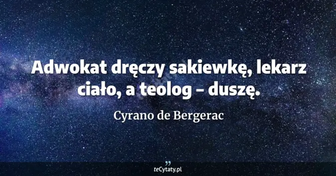 Cyrano de Bergerac - zobacz cytat