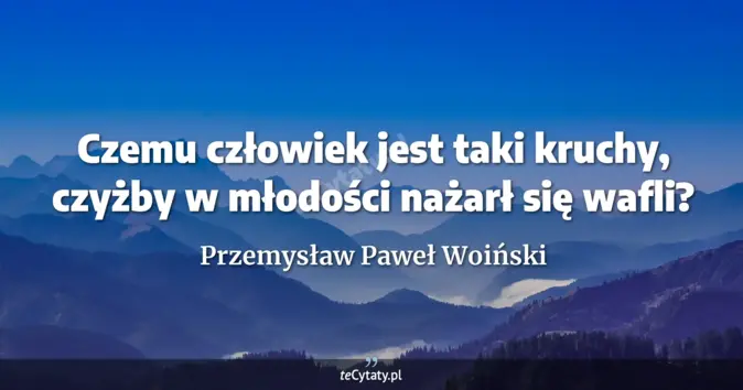 Przemysław Paweł Woiński - zobacz cytat