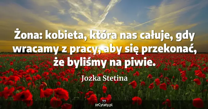Jozka Stetina - zobacz cytat
